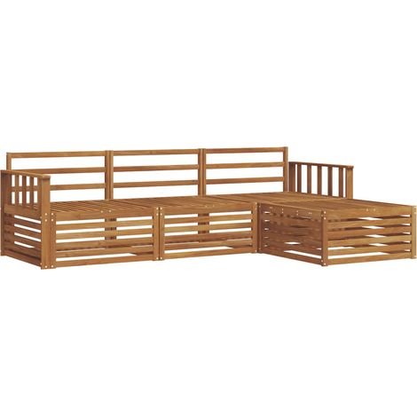 vidaXL Outdoor Sofa Set 4 pcs Natural Solid Acacia Wood (1/5)