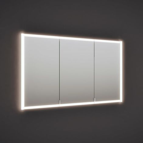 burgbad rl20 Spiegelschrank 142 cm, mit Klarglas Lichtrahmen für Wandeinbau (1/5)