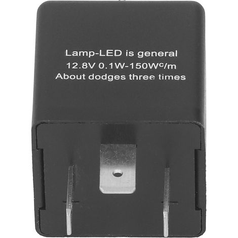 Relais clignotant LED auto réglable 3 broches contact normalement ouvert réglage fréquence 12V DC 10A (1/5)