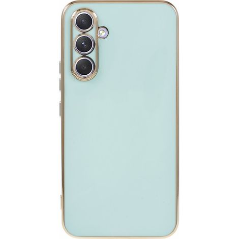 Custodia per Samsung Galaxy A15, Glamour CamShield, menta + vetro 9H (1/5)