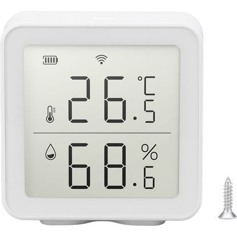 Capteur température humidité Tuya WiFi sans fil thermomètre avec alertes notification pour intérieur maison (1/5)