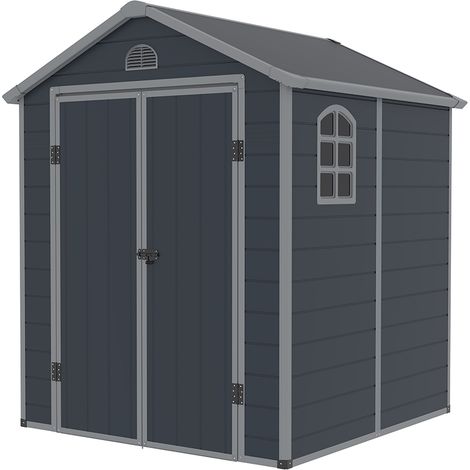 Westmann Kunststoff Gerätehaus Universo XL Anthrazit 2x2 m (1/5)