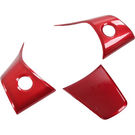 Lot de 3 Autocollants Décoratifs Rouge pour Volant Tesla Model 3/Y 2017-2022, Garniture Intérieure de Voiture (1/5)