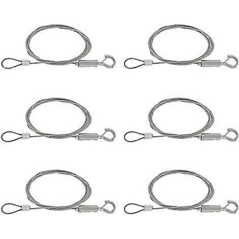 Lot de 6 câbles en acier inoxydable robustes, fil de suspension réglable de 2 m pour miroirs.-AquaForge (1/5)