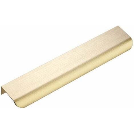 Lot de 5 Poignee Meuble Dorée Poignee de Meuble Cuisine Dorée -Poignée Profil Dorée Poignee Tiroir Laiton Brossé en Alliage d'Aluminium Entraxe 128mm Longueur 150mm (1/5)