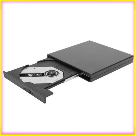 keenso Lecteur optique USB2.0 Lecteur Optique Externe Graveur de DVD Portable Haute Vitesse USB2.0 pour informatique memoire Noir (1/5)