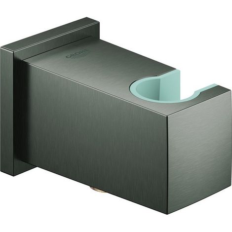 Grohe Euphoria Cube - Presa d'acqua a muro con supporto doccia, Hard Graphite spazzolata 26370AL0