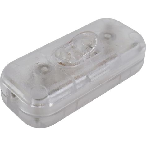 Interrupteur torpille en Ligne Extra-Plat 6 A pour Lampes de Table, Transparent (1/5)