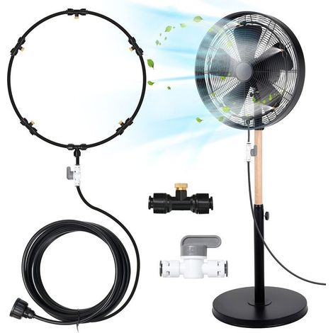 1 Kit brumisateur, tuyau polyéthylène, buses laiton, installation robinet, terrasse jardin été (1/5)