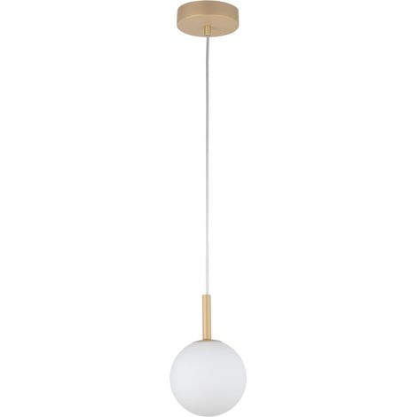 Lampada a sospensione oro sfera vetro bianco Gama G9 Sigma (1/4)