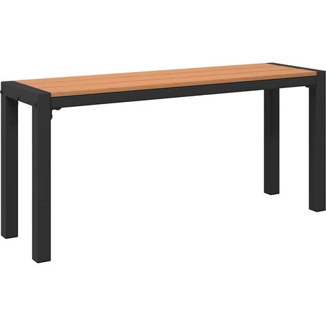 Maison Exclusive - Banc de jardin Marron 100 x 28 x 45cm Acier (1/5)