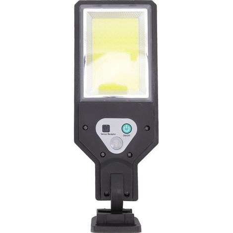 Lampadaire solaire LED extérieur avec détecteur de mouvement, 3000 lm, 3 modes d'éclairage, étanche IP65, idéal pour porche, jardin, terrasse ou allée. (1/5)