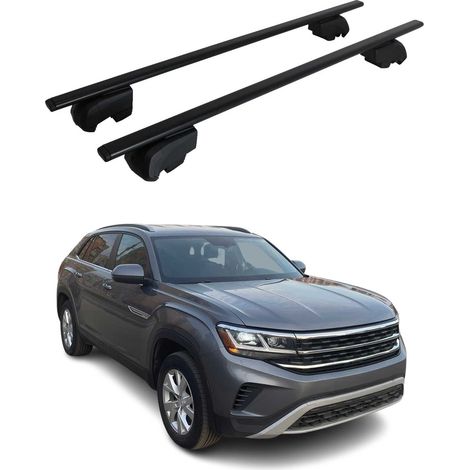 OMAC Dachtrager Quertrager für VW Atlas 2018-2026 – City Crash getestet – ISO PAS 11154:2006 – Abschliessbar – Max 75 kg – 2 Stangen Stahl Schwarz (1/5)