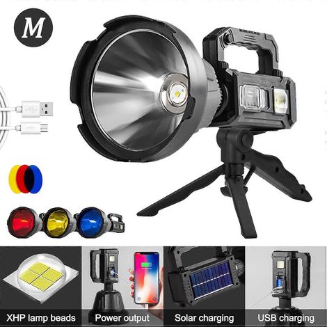Lampe torche W591, projecteur puissant pour la pêche, lampe torche de camping rechargeable à 4 LED, lampe de chasse W5110 (1/5)