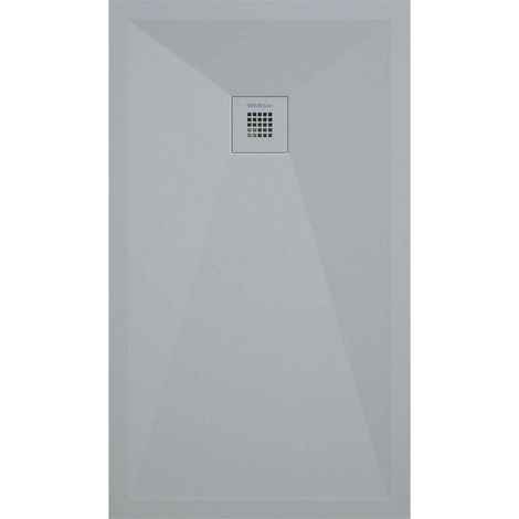 Receveur de douche gris clair lisse Stone Plus, grille de couleur - 150 x 80 cm (1/4)