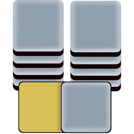 Patins Meubles Patin Teflon 40mm PTFE Glisseurs pour Meuble Adhésif (Carré, 10 Pièces)[88] (1/4)