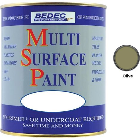 Bedec Multi Surface Paint - Satin - Olive - 2.5L