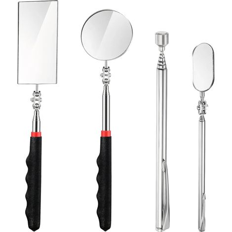 3pcs Miroir Telescopique Miroir Dentiste Rotation à 360° Utilisé pour L'inspection Et La Réparation de Véhicules Les Examens Dentaires Etc avec 1 Aimant Telescopique (1/5)