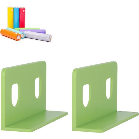 Deux supports de rangement muraux à double trou pour batteries Ryobi 18V à vendre. (1/5)