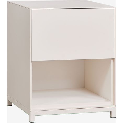 SKLUM Quadratischer Nachttisch 40x40 cm aus MDF Kivora Gardenia Weiß                                  