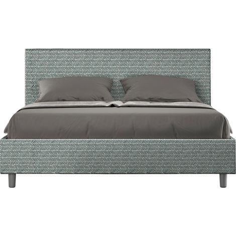 Letto Matrimoniale 160x190 cm Senza Rete Adele Aragona 7 Azzurro (1/5)