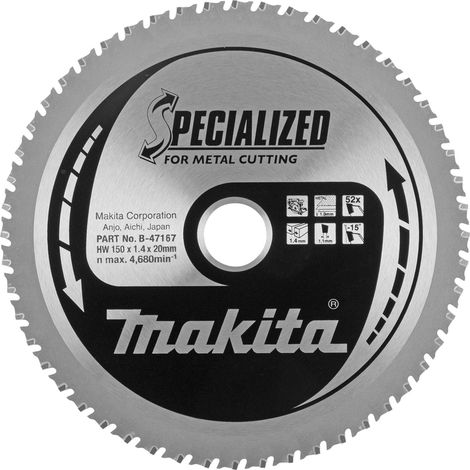Makita B-47042 150 x 20 x 52T mm TCT Saw Blade - MultiColour (1/2)