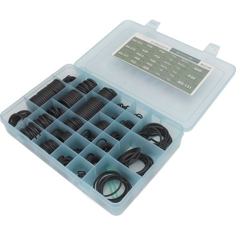 Kit de 376 joints toriques en caoutchouc, kit d'étanchéité pour système de climatisation, compatible avec les pelles hydrauliques Hyundai Doosan. (1/5)