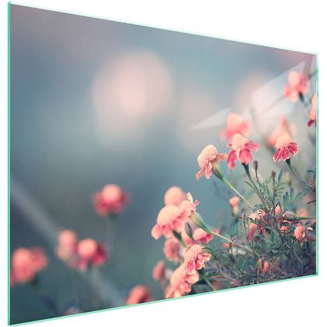 Protection de plaque de cuisson en verre 70x52 cm, motif floral (1/5)