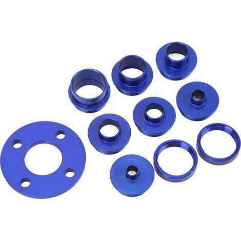 Ensemble de 10 guides de gabarit pour défonceuse, douilles en alliage d'aluminium haute résistance. (1/5)