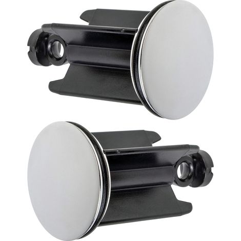 2 pcs Bouchon de Lavabo de Salle de Bain Universel Ø 40 mm, Bouchon d’évacuation Chromé, Constitué de Laiton, Bouchon Réglable en Hauteur, Bonde de Baignoire Antirouille et étanche