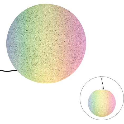 Smarte Außenleuchte Grau 45 cm IP44 inkl. LED - Nura