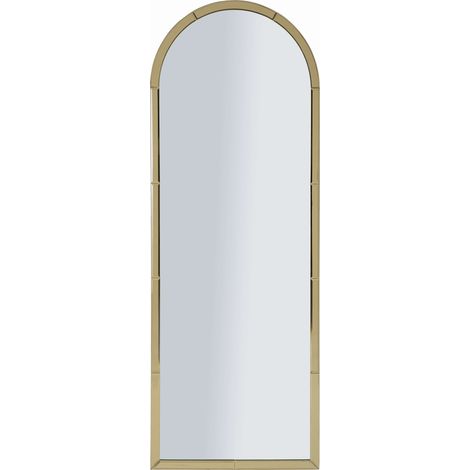 Espejo Nida, Forma Rectangular, Tipo de Pared, Estructura Transparente, 55x150h cm dorado