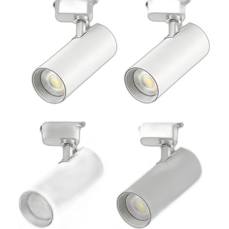 Lot de 4 spots sur rail blancs 30 W, lumière chaude – NUNZIA CASA