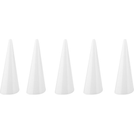Présentoir à bague 5 pièces, support d'exposition pour doigt unique, organiseur de bijoux anneau (Blanc) (1/5)