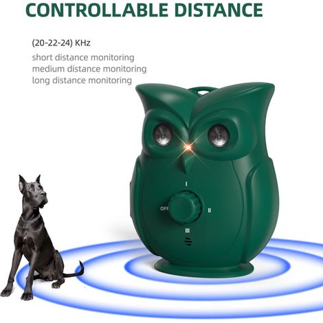 Dual-function ultrasonic dog deterrent device, rechargeable, outdoor (1/5)