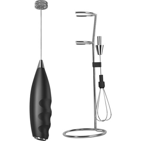 Mousseur lait manuel électrique, sans fil 1,42x8,86 pouces, idéal camping protéines shakes (1/5)