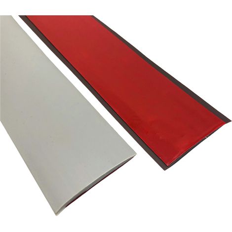 Bande de transition PVC auto-adhesive 4cm x 1m Gris/Jaune (1 unité) – Protection bord tapis & sol DIY (1/5)