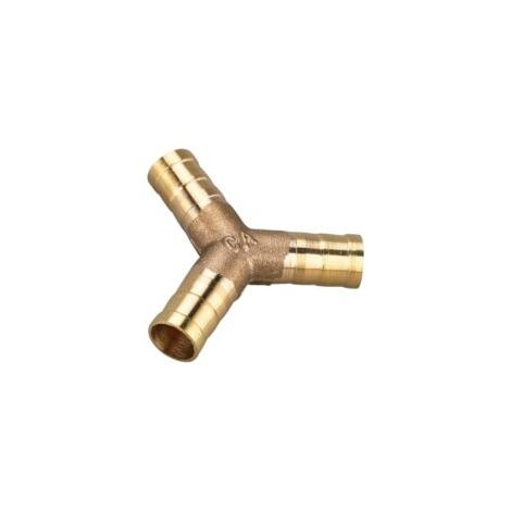 Connettore pneumatico a Y a 3 vie da 10 mm, 1 pezzo, raccordo per tubo flessibile, raccordi per tubi flessibili, ottone - Crezuo (1/4)