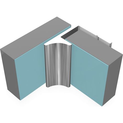 Multipanel Classic 11mm Wall Panel Last Panel Profile Trim Type Y Bright Polished (1/2)
