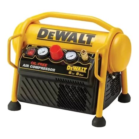Nuair – Compresseur à piston 6L – Débit 170 L/min – Pression 8 bar – Tête sans huile – 1,1 kW pour chantiers humides (1/2)