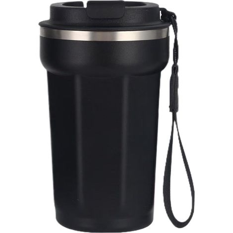 Taza de café de viaje，taza térmica de café，con aislamiento al vacío，380 ml，vaso de agua para coche de acero inoxidable (1/5)