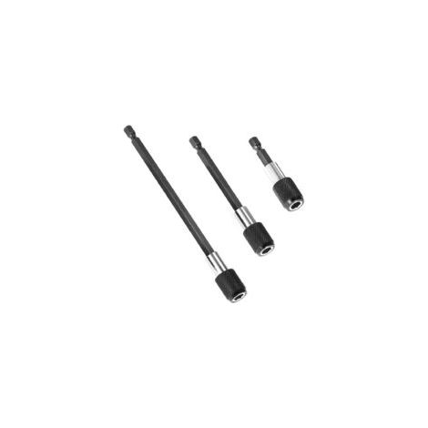 Set di 3 portapunte magnetici per cacciavite con attacco esagonale da 6,35 mm, asta di prolunga, adattatore a sgancio rapido per viti, dadi e tutte le punte da trapano e cacciaviti manuali da 60/100/1