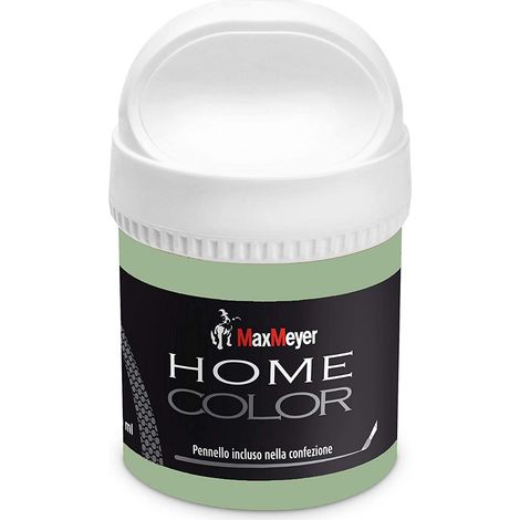 MAXMEYER - PITTURA LAVABILE COLORATA HOMECOLOR PENNELLO INCLUSO ML 80 SILVER