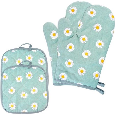 par de manoplas de cocina de algodón antideslizantes，manoplas de cocina y agarraderas，guantes para barbacoa，barbacoa al aire libre