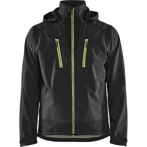 Veste softshell BLAKLADER Déperlante T.XS - NOIR/JAUNE FLUO - 474925139933-XS (1/4)