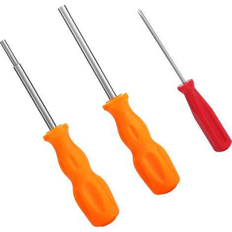 - Destornillador de seguridad - Juego de destornilladores Gamebit - Para consolas y cartuchos retro - Apertura y reparación - Naranja y rojo - 15,5 cm y 11,5 cm (1/5)