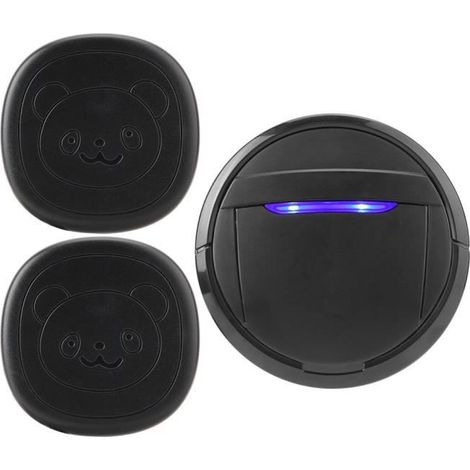 Bouton tactile étanche sans fil pour chien sonnette appelant SOS 2 émetteurs 1 récepteur (EU) (1/4)