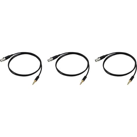 Trois adaptateurs de prise 3,5 mm vers mini XLR femelle à 3 broches, adaptés au casque d'ordinateur BM800, mélangeur, microphone, amplificateur de caméra stéréo, 0,3 m. (1/5)