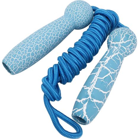 Corde à sauter en bois réglable pour enfants, étudiants et adultes, jouet éducatif de fitness bleu (1/5)