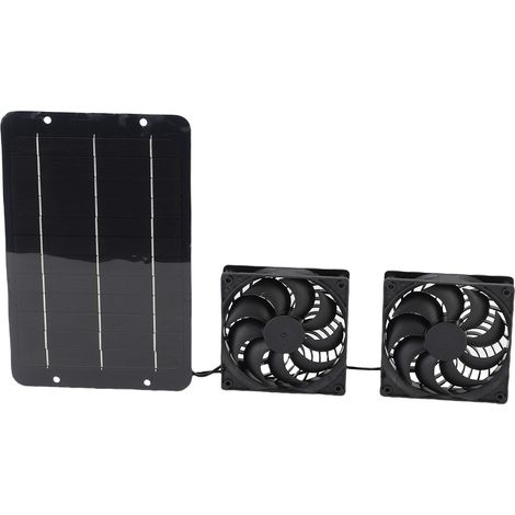 Kit extracteurs d'air solaires 50W avec panneau photovoltaïque IPX7 étanche 4000 tr/min pour niche à chien (1/5)